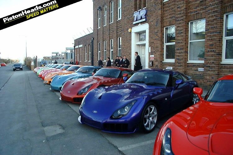 TVR Sagaris' at Bristol Avenue Rumours that TVR has cut a deal with Italian